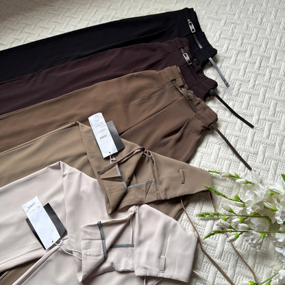 High Waist Belted Pants