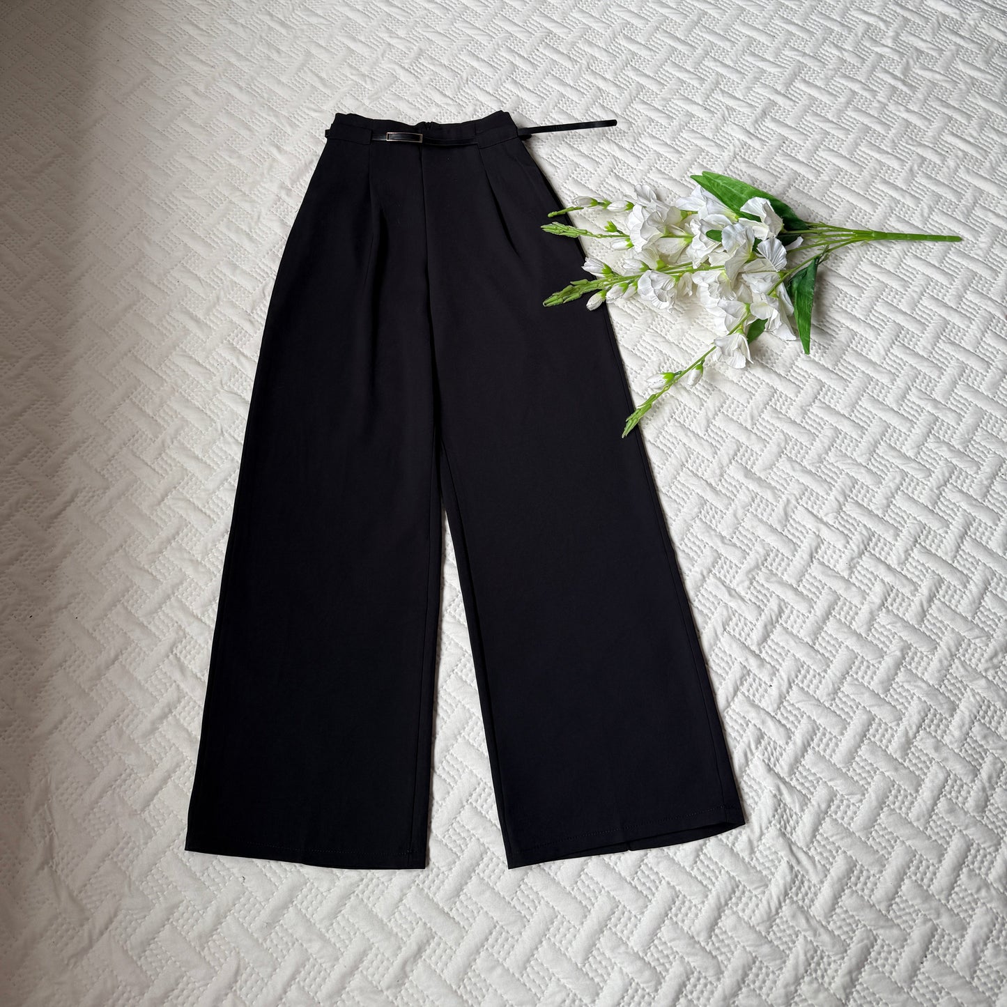 High Waist Belted Pants