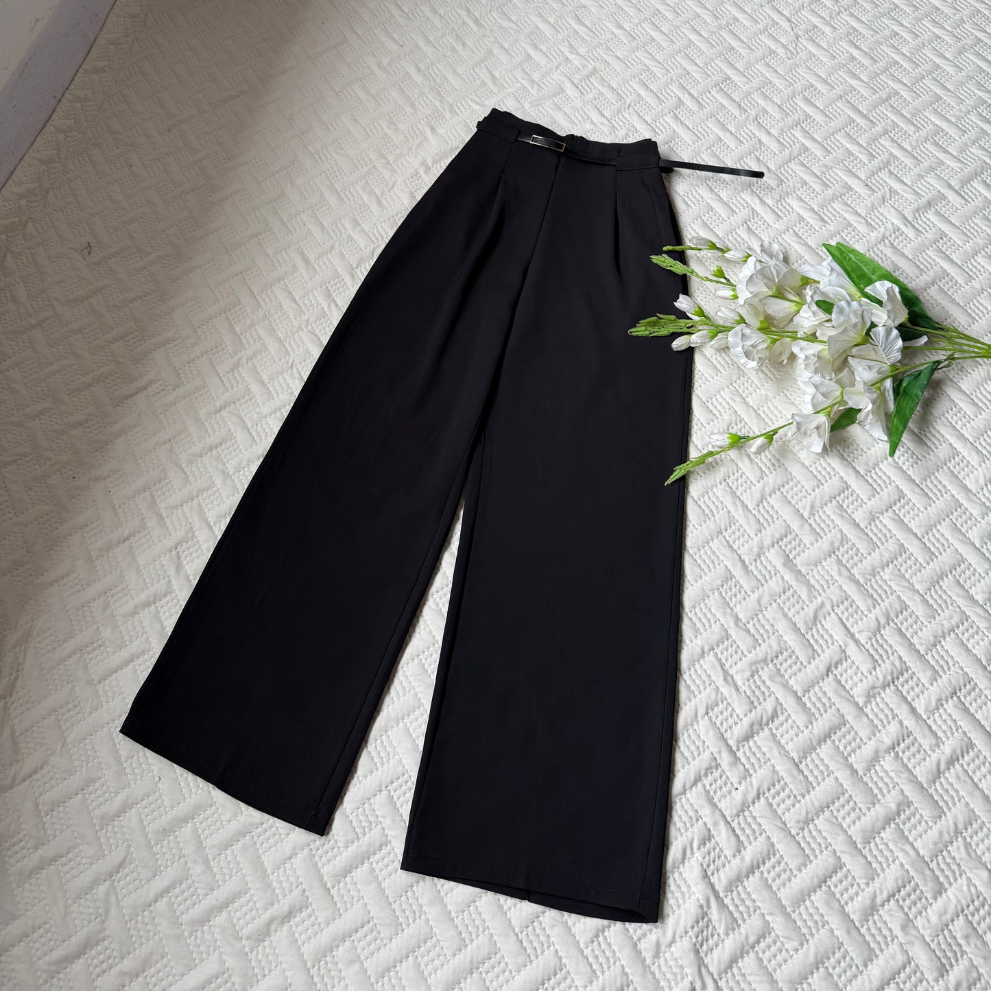 High Waist Belted Pants