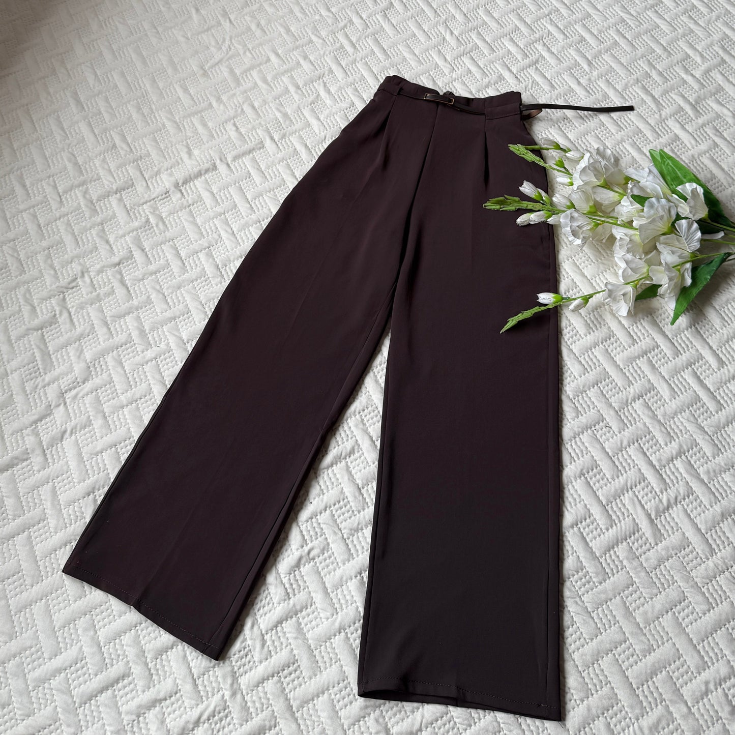 High Waist Belted Pants