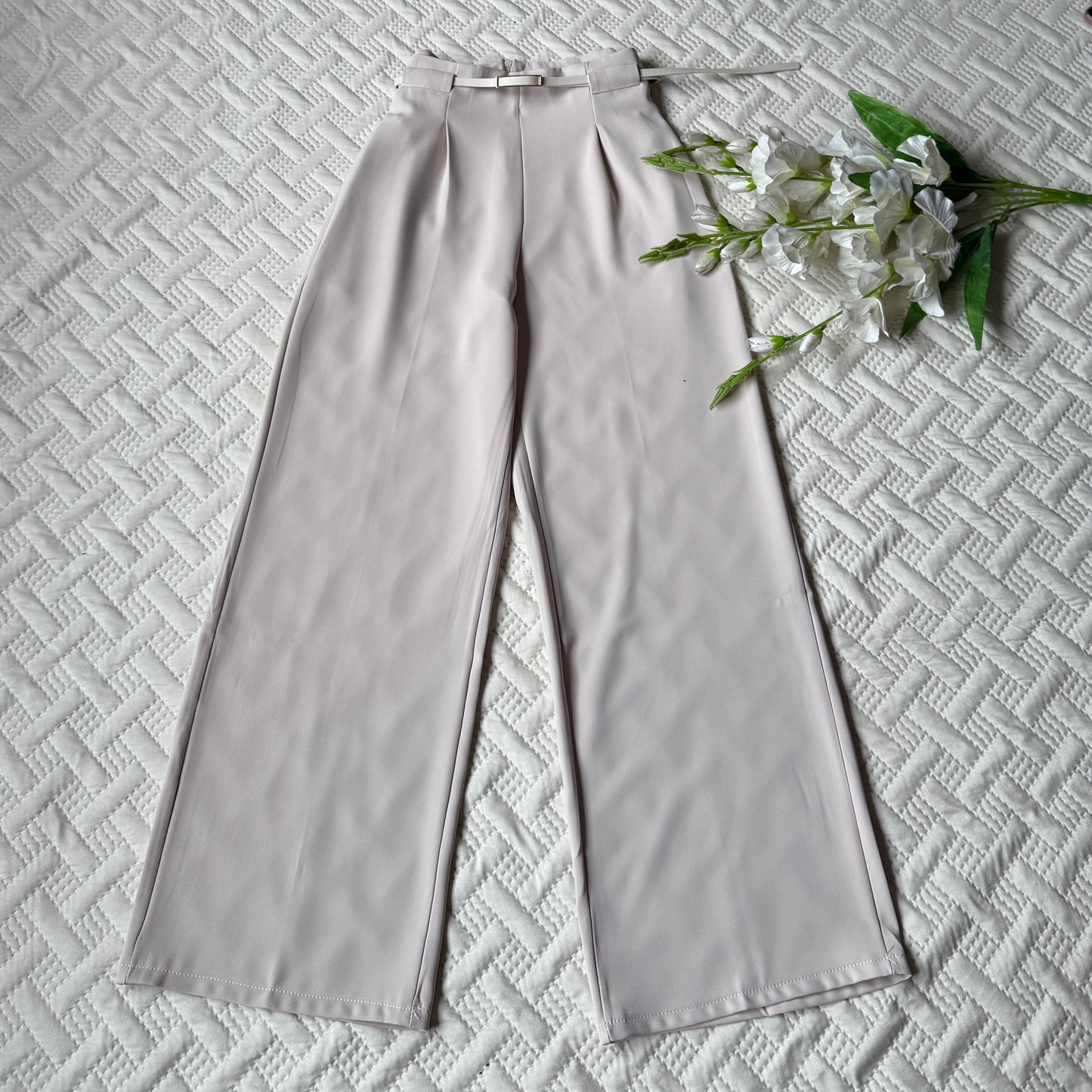 High Waist Belted Pants