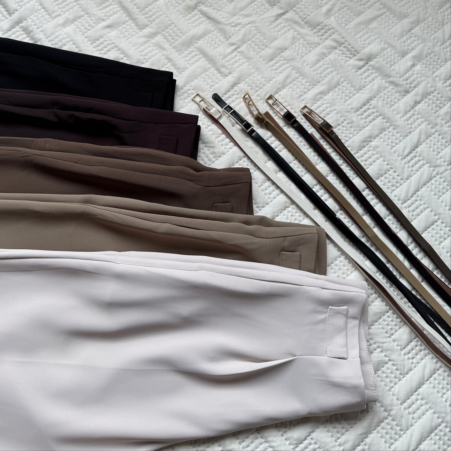 High Waist Belted Pants