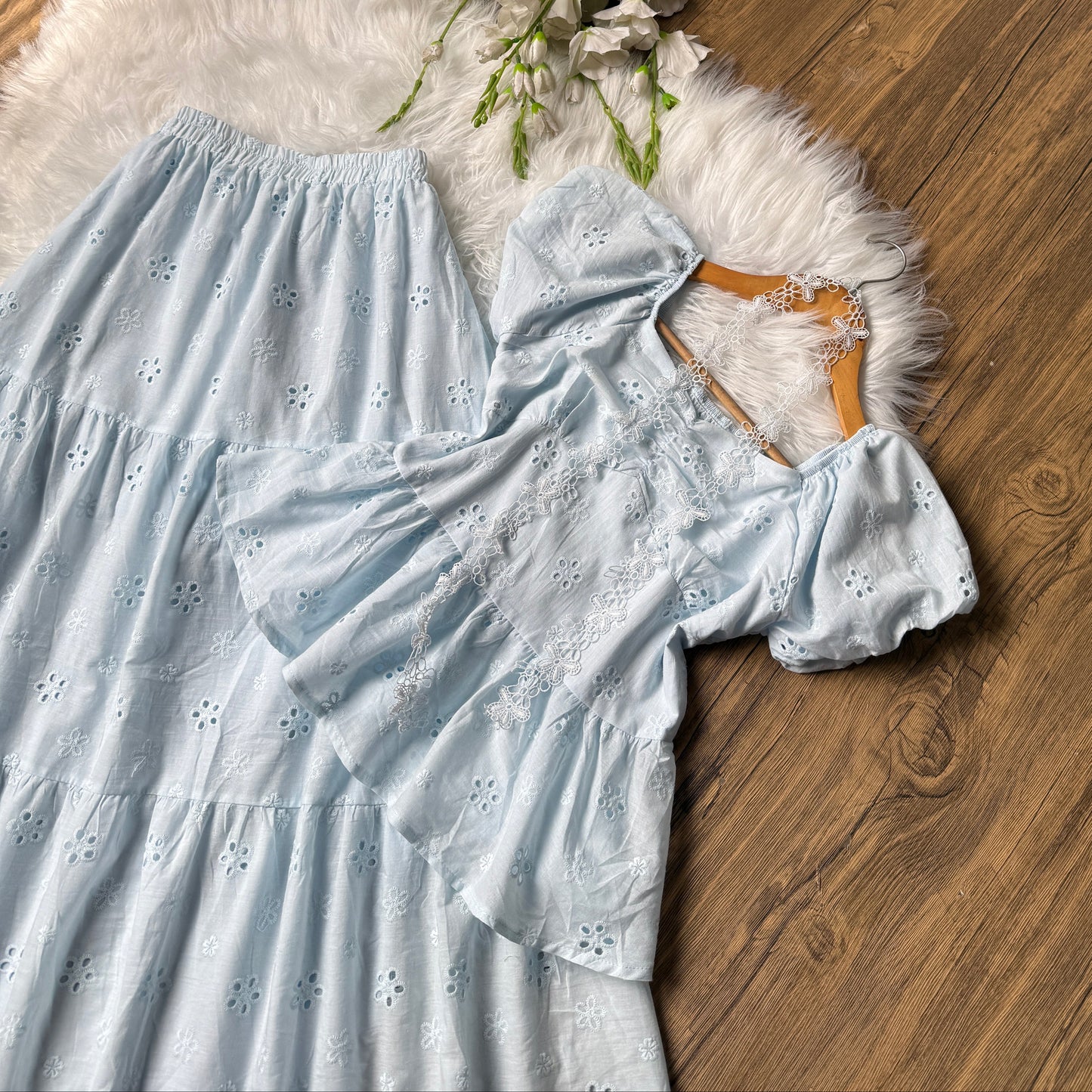 Beautiful Eyelet cotton co-ord set