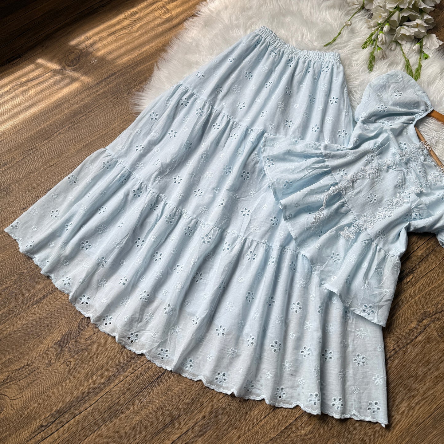 Beautiful Eyelet cotton co-ord set