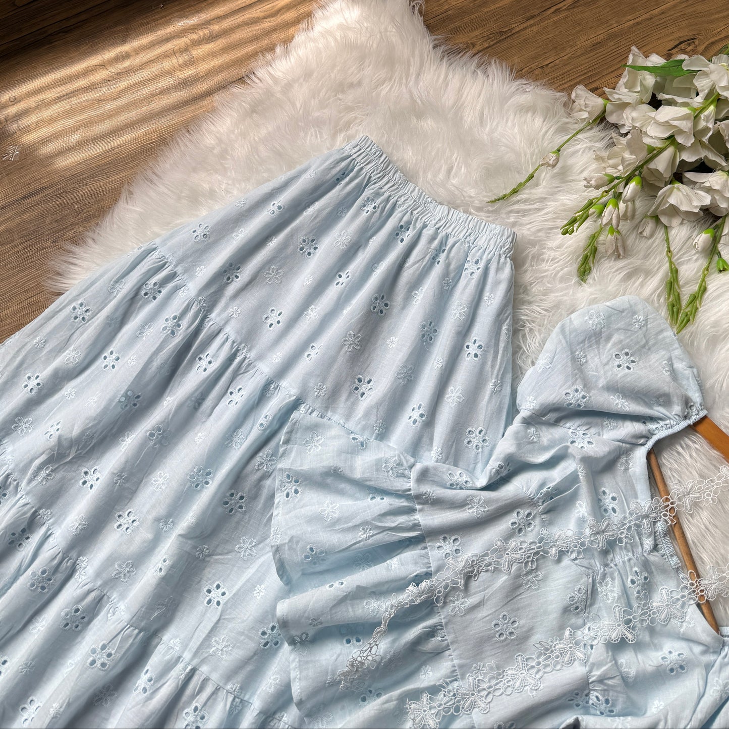 Beautiful Eyelet cotton co-ord set