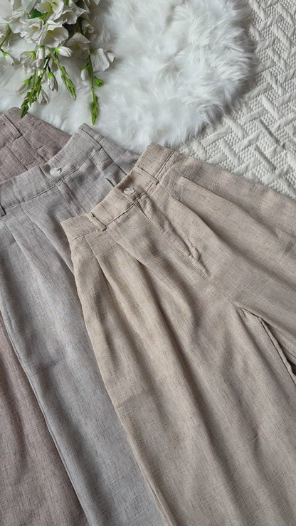 High Waist Linen Pants