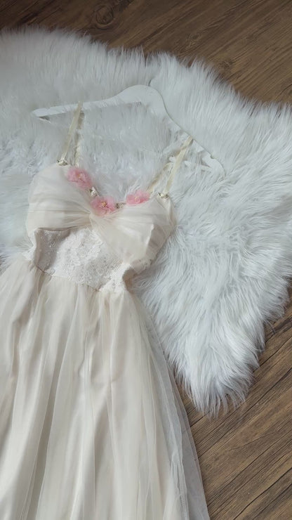 Ethereal Blossom Tulle Gown