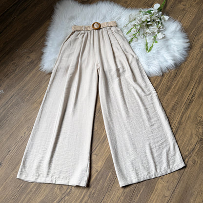 Gorgeous High waist belted Linen pants