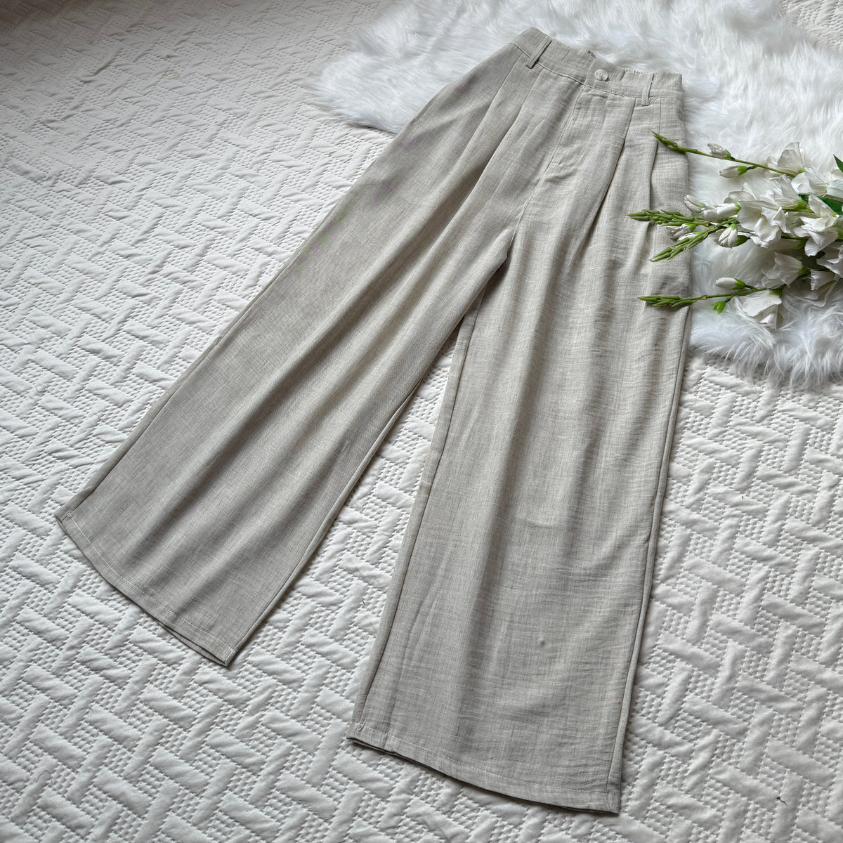 High Waist Linen Pants