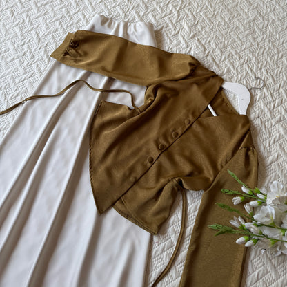 Gorgeous satin skirt-top