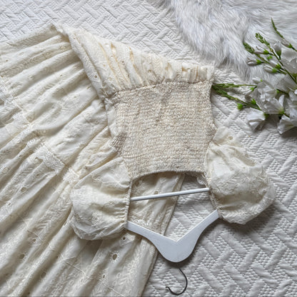 Gorgeous lace detailed cotton dress