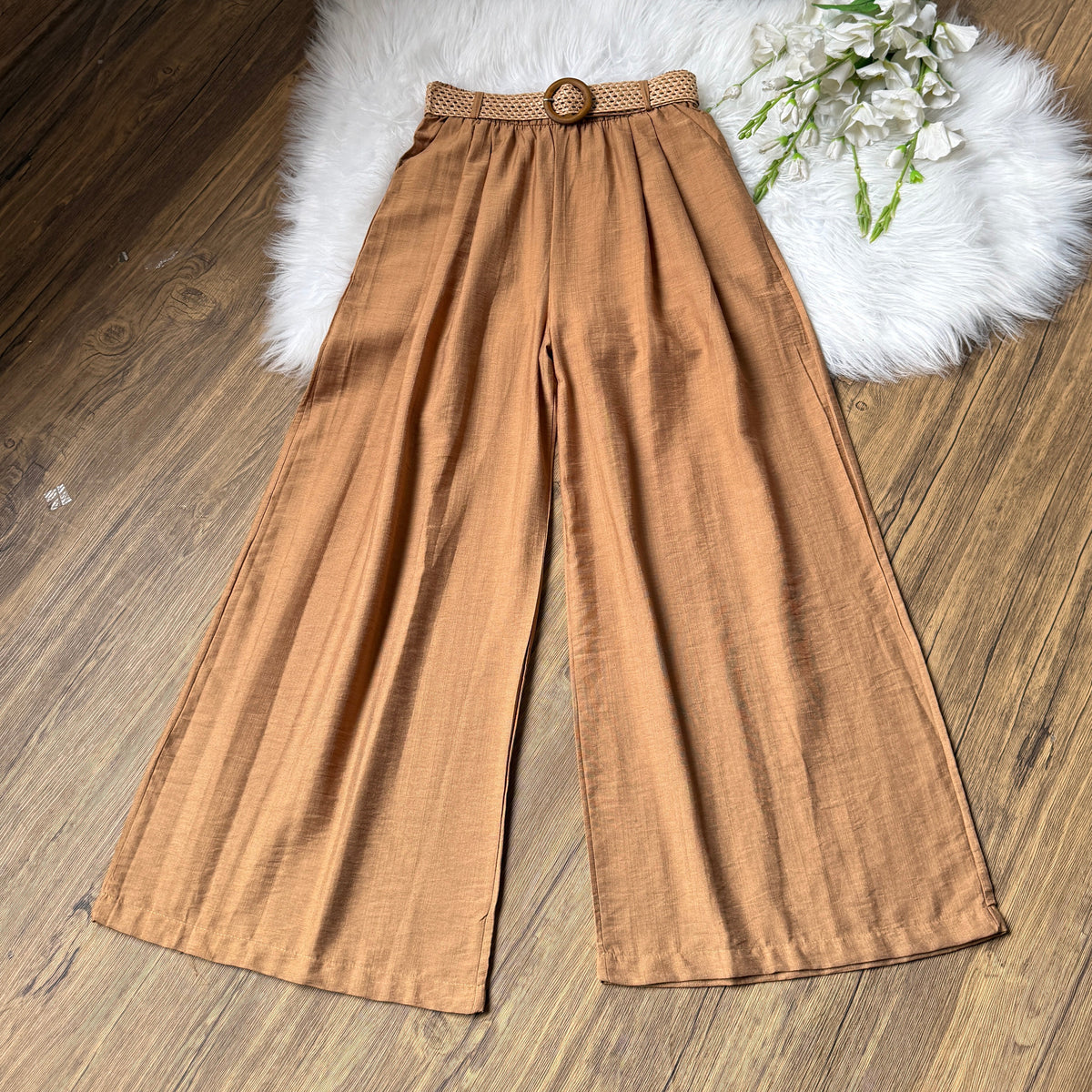 Gorgeous High waist belted Linen pants