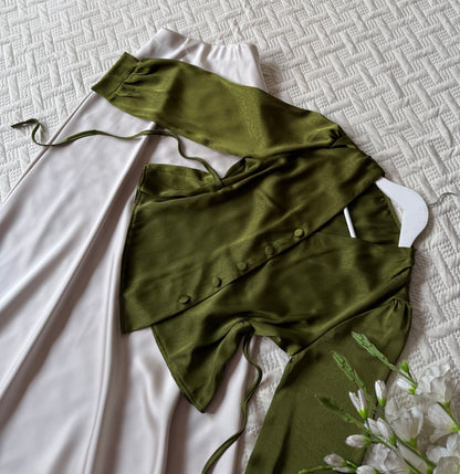 Gorgeous satin skirt-top
