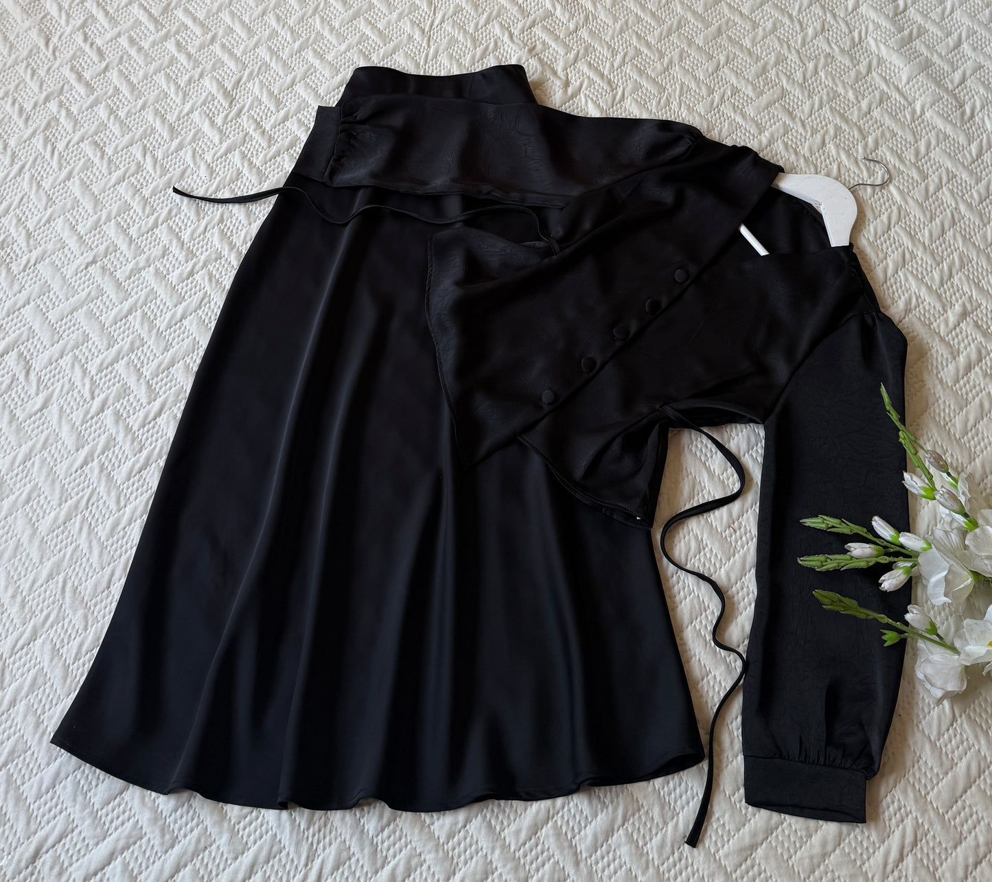 Gorgeous satin skirt-top