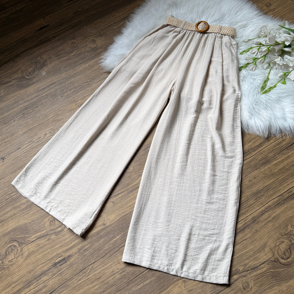 Gorgeous High waist belted Linen pants