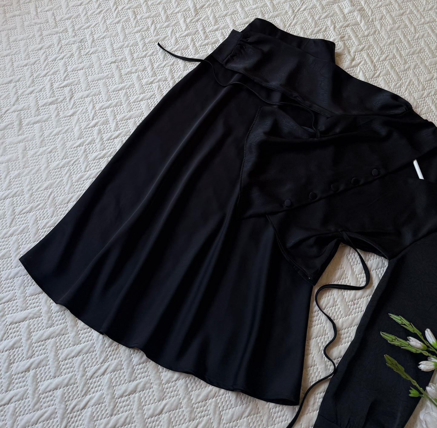 Gorgeous satin skirt-top