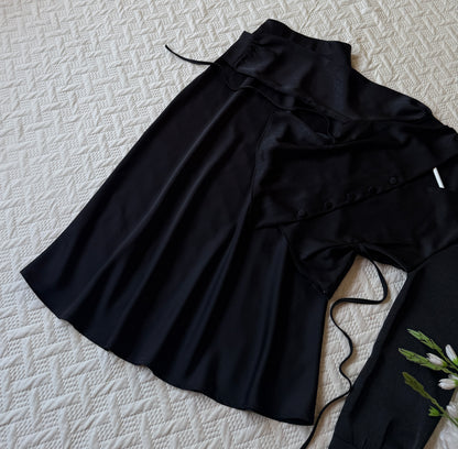 Gorgeous satin skirt-top