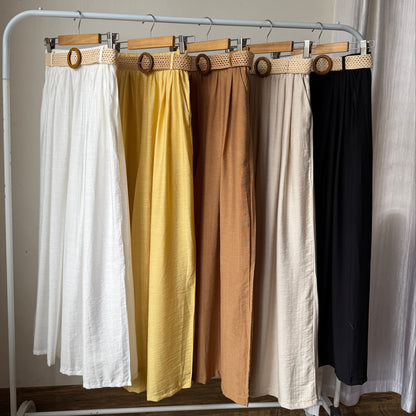 Gorgeous High waist belted Linen pants