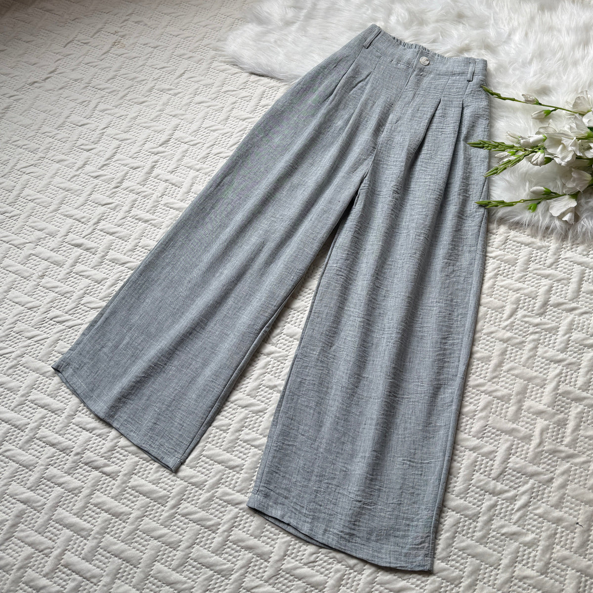 High Waist Linen Pants