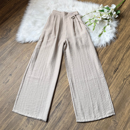 High waist linen pants