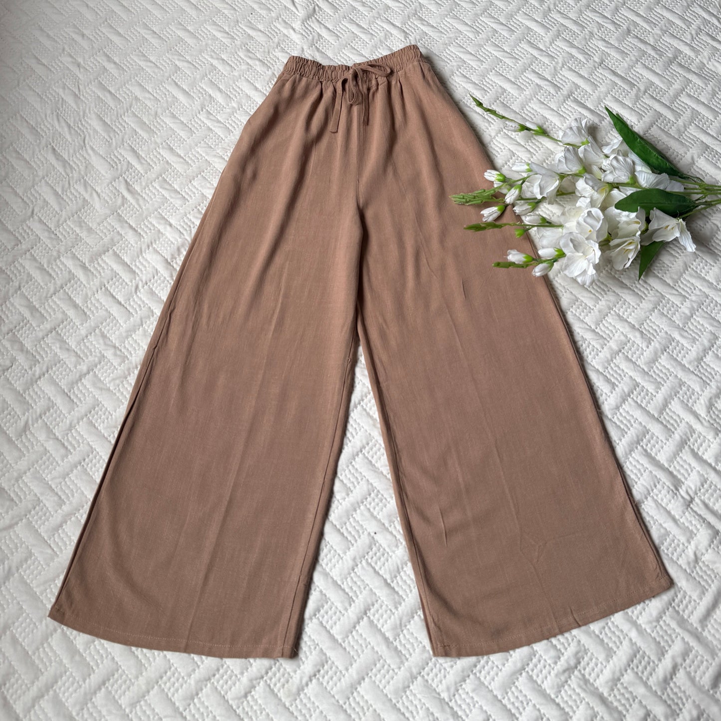 High waist linen pants