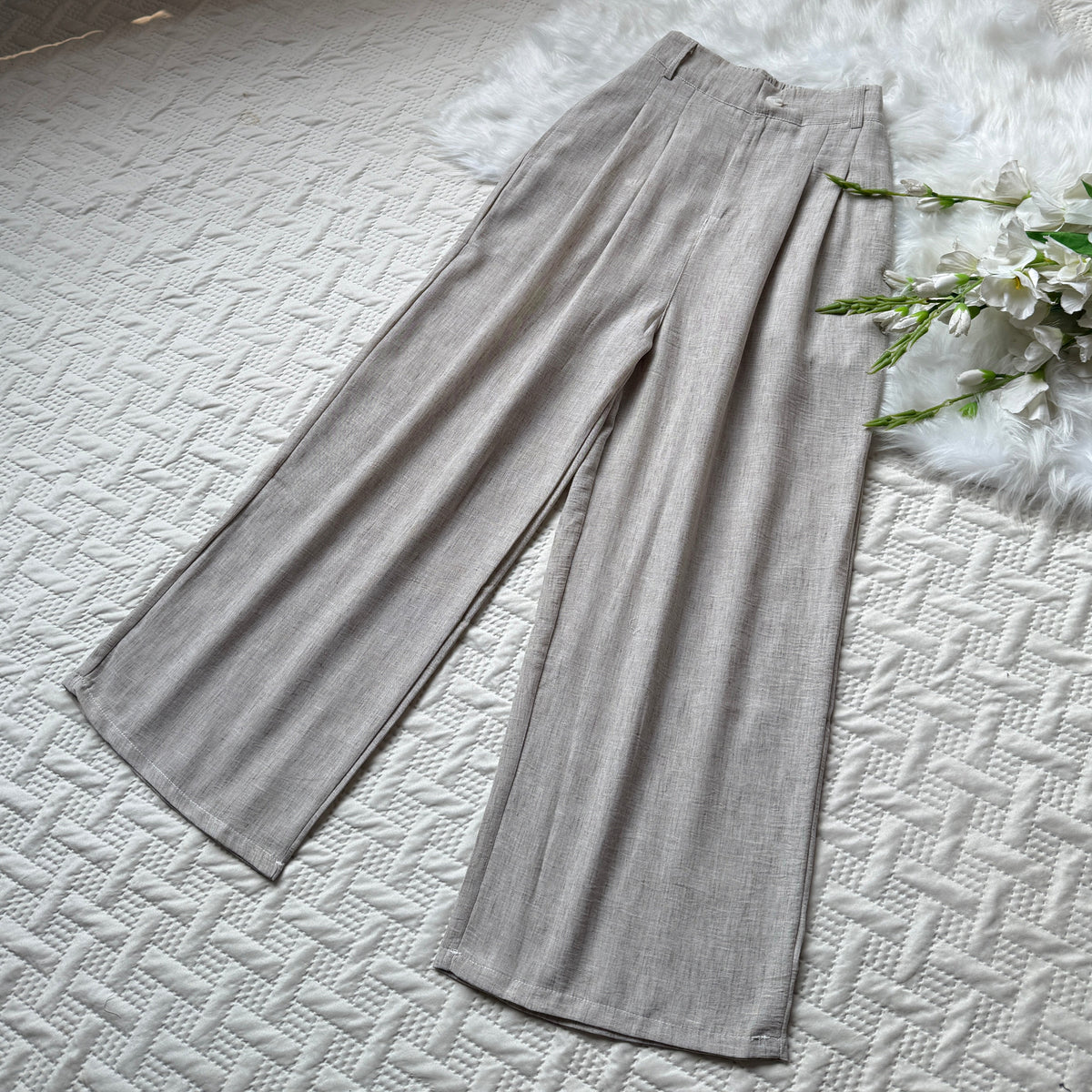 High Waist Linen Pants