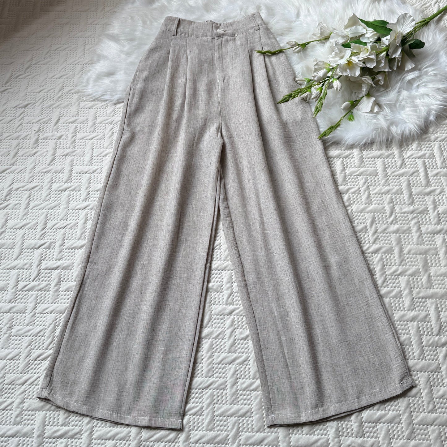 High Waist Linen Pants