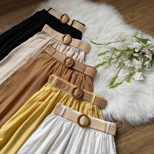 Gorgeous High waist belted Linen pants