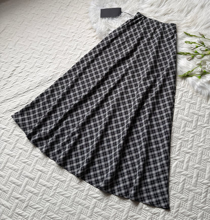 Gorgeous hig waist A-line plaid skirts