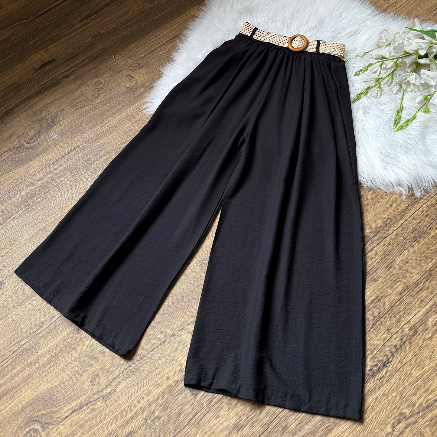 Gorgeous High waist belted Linen pants