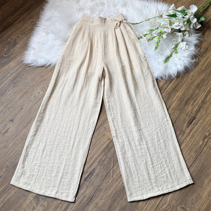 High waist linen pants