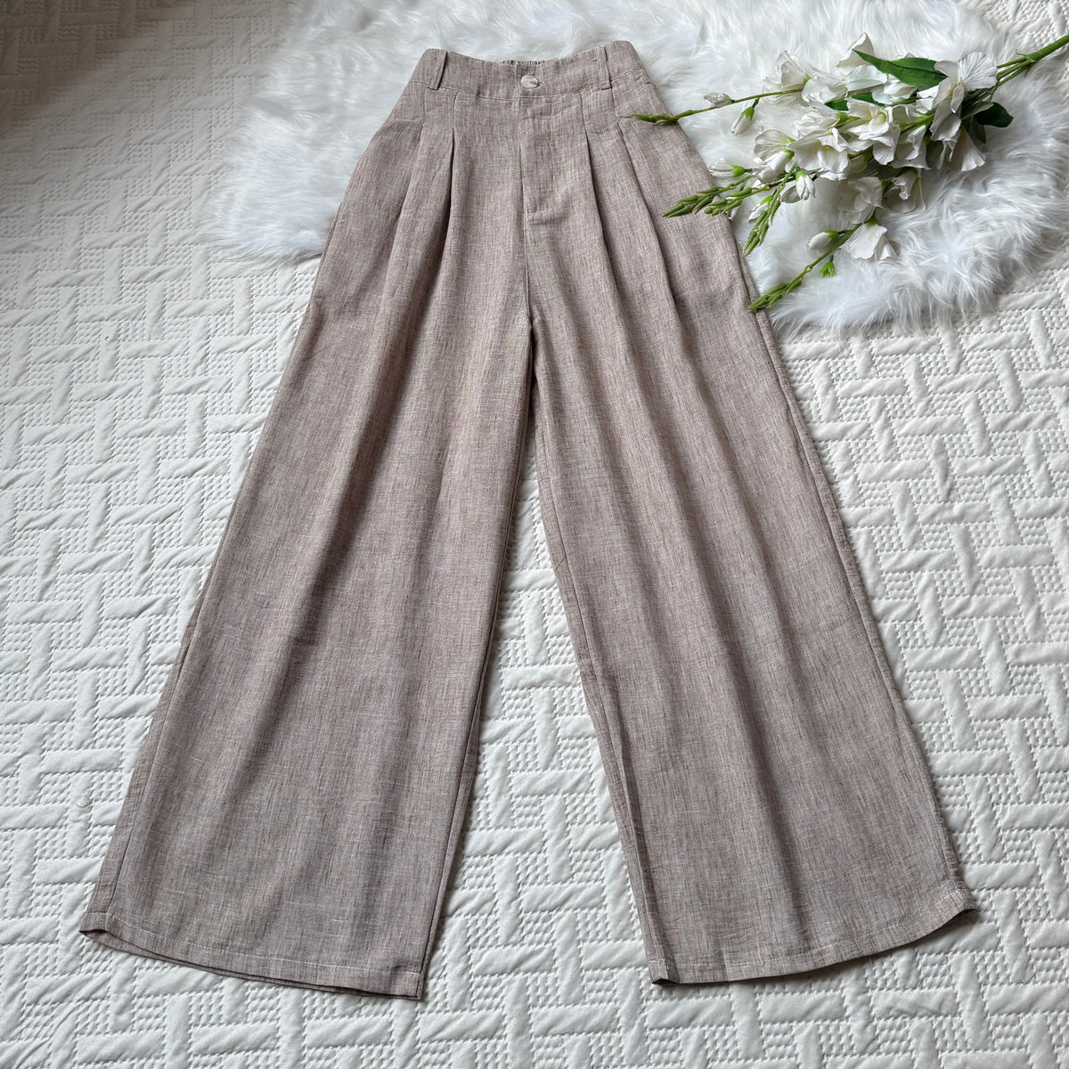 High Waist Linen Pants