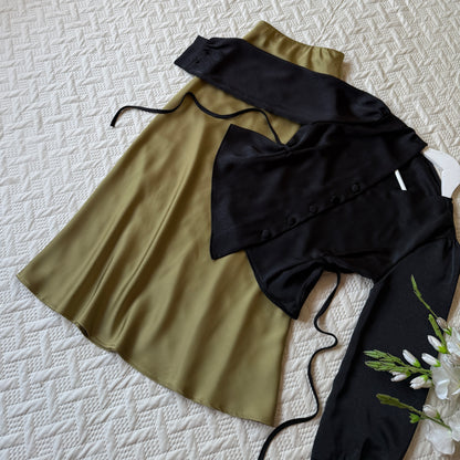 Gorgeous satin skirt-top