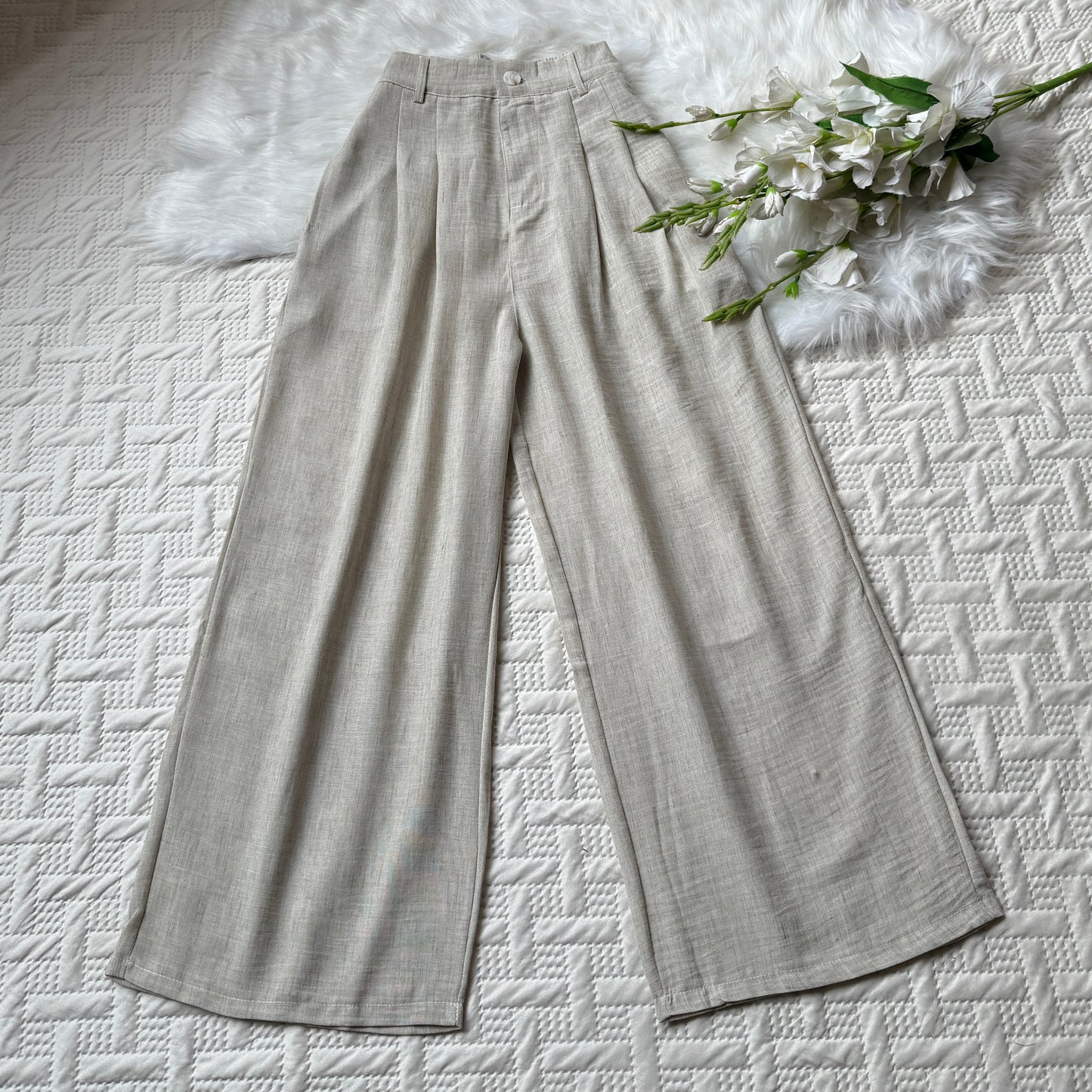 High Waist Linen Pants