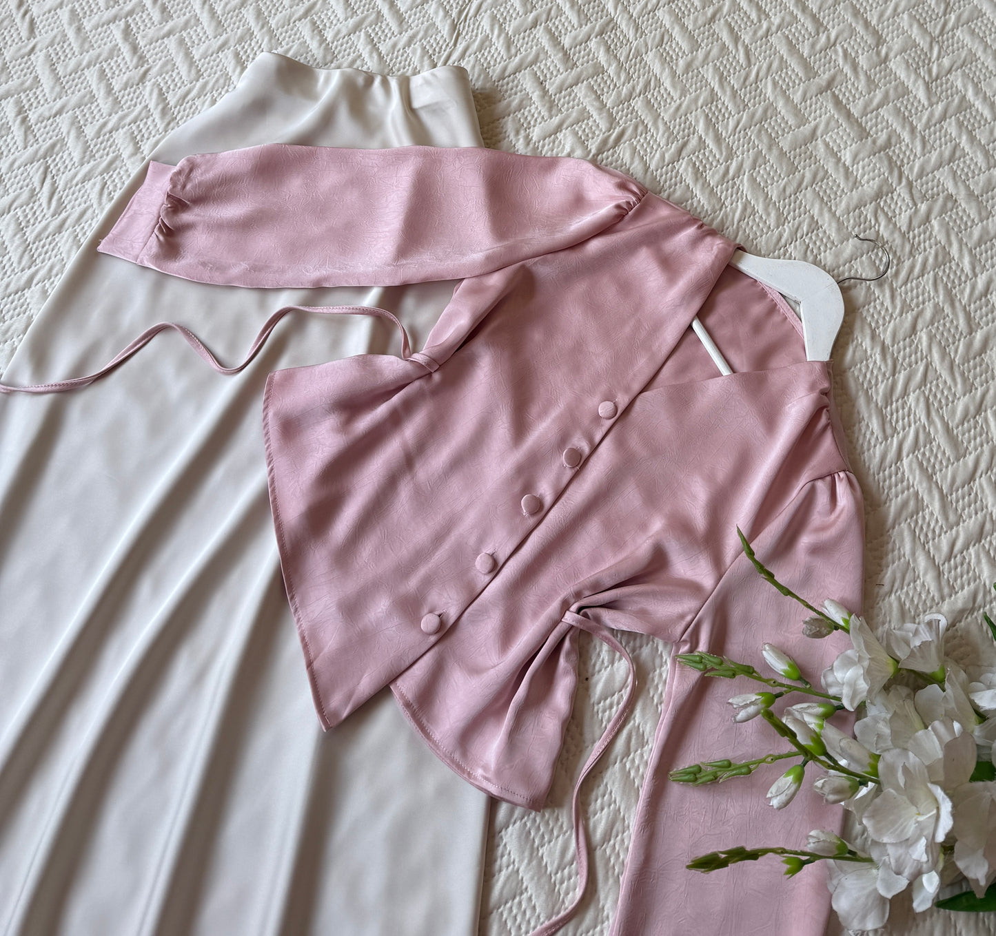 Gorgeous satin skirt-top