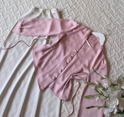 Gorgeous satin skirt-top