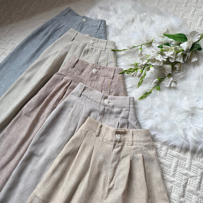 High Waist Linen Pants