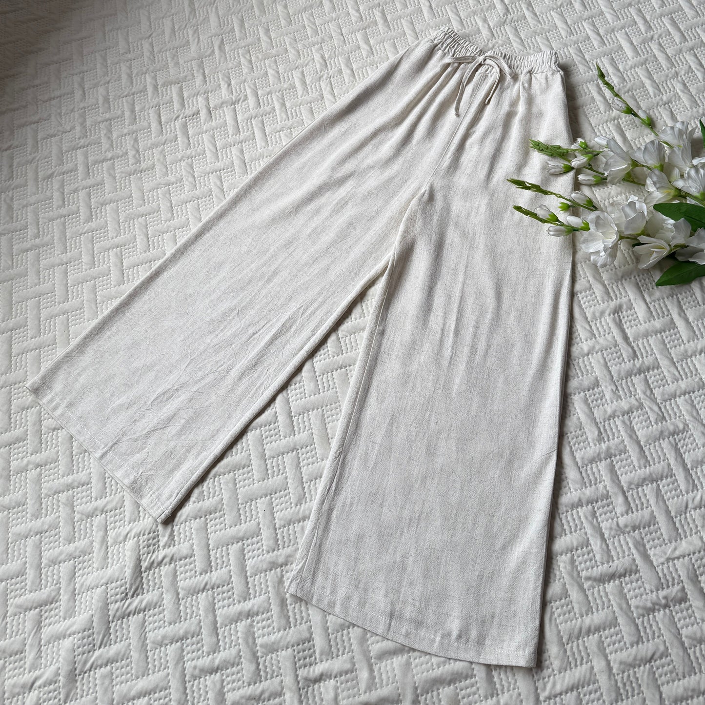 High waist linen pants