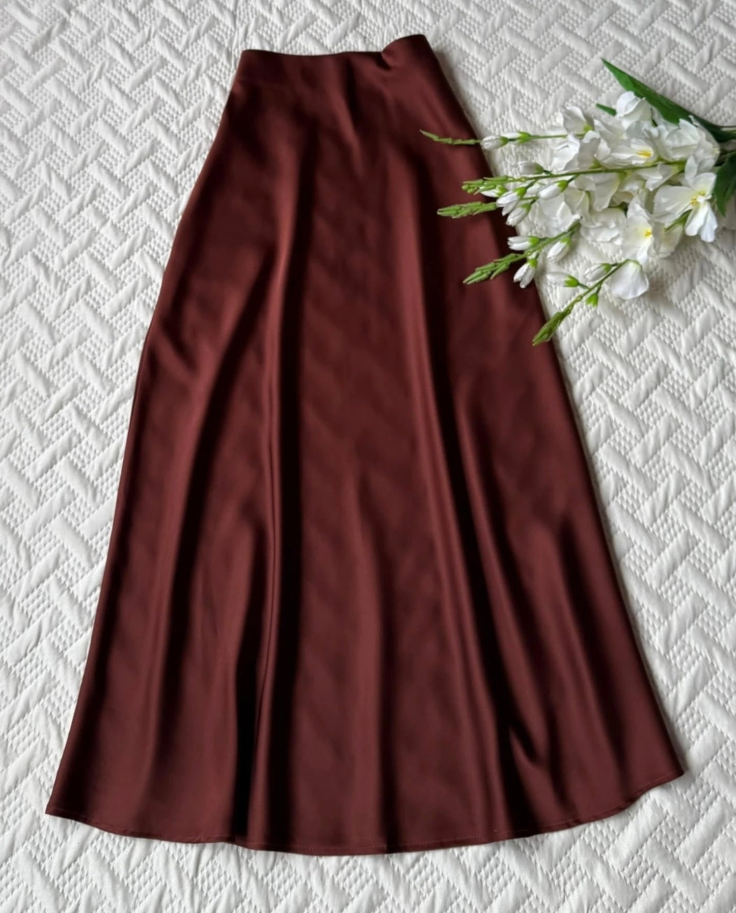 Gorgeous High waist satin skirts
