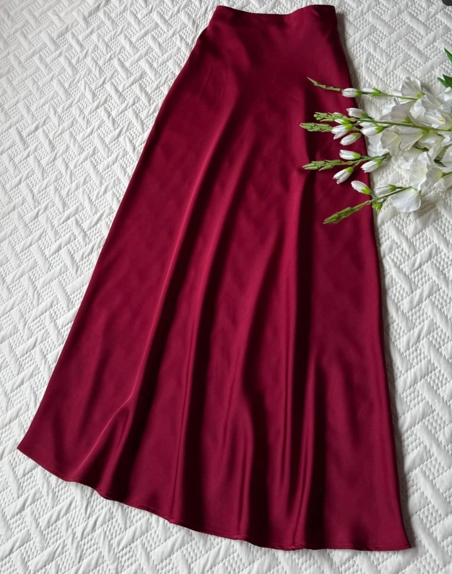 Gorgeous High waist satin skirts