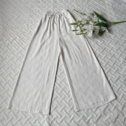 High waist linen pants