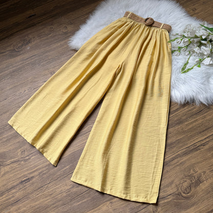Gorgeous High waist belted Linen pants