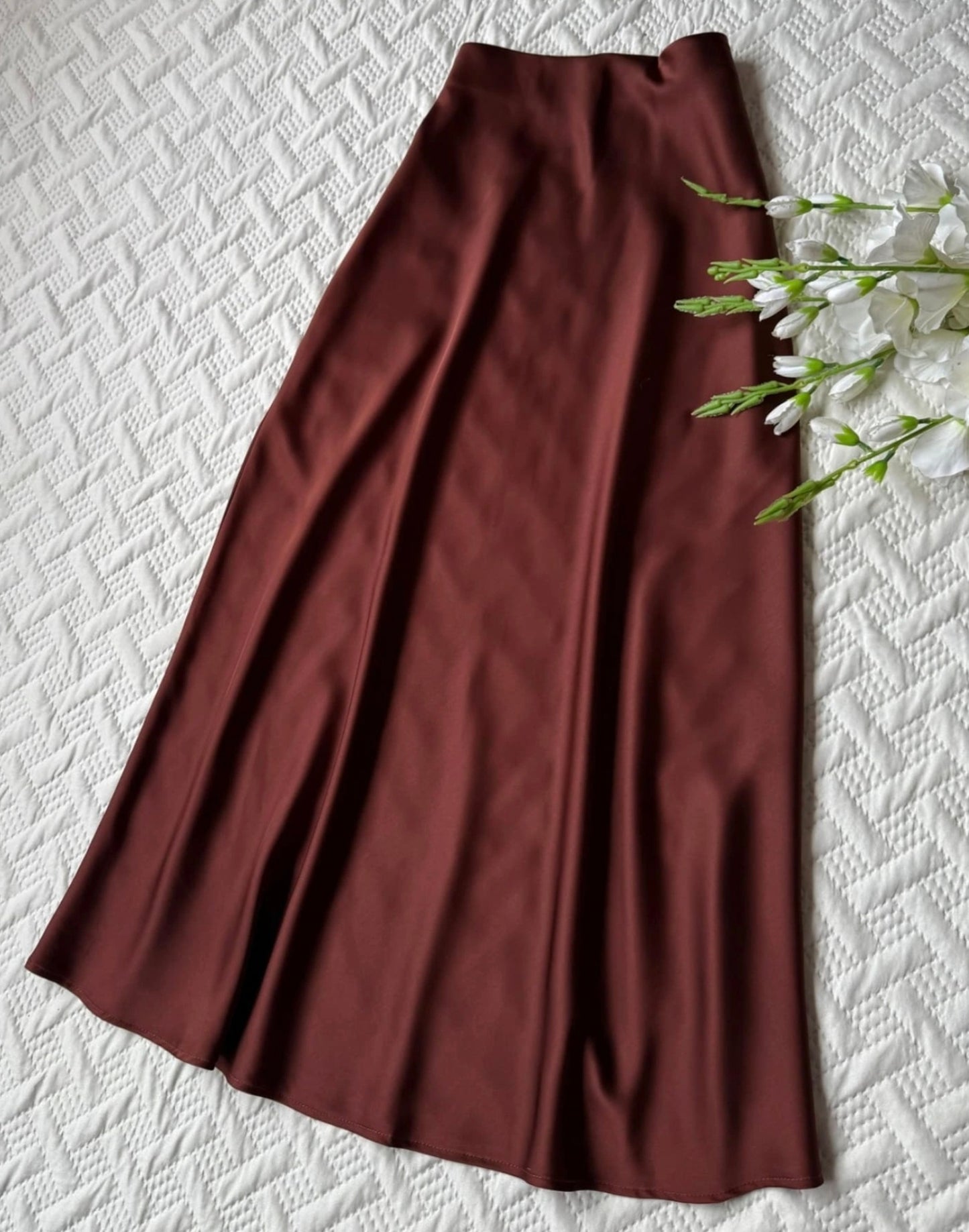 Gorgeous High waist satin skirts