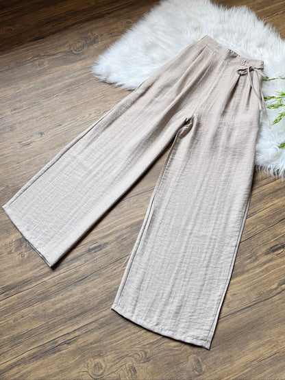 High waist linen pants