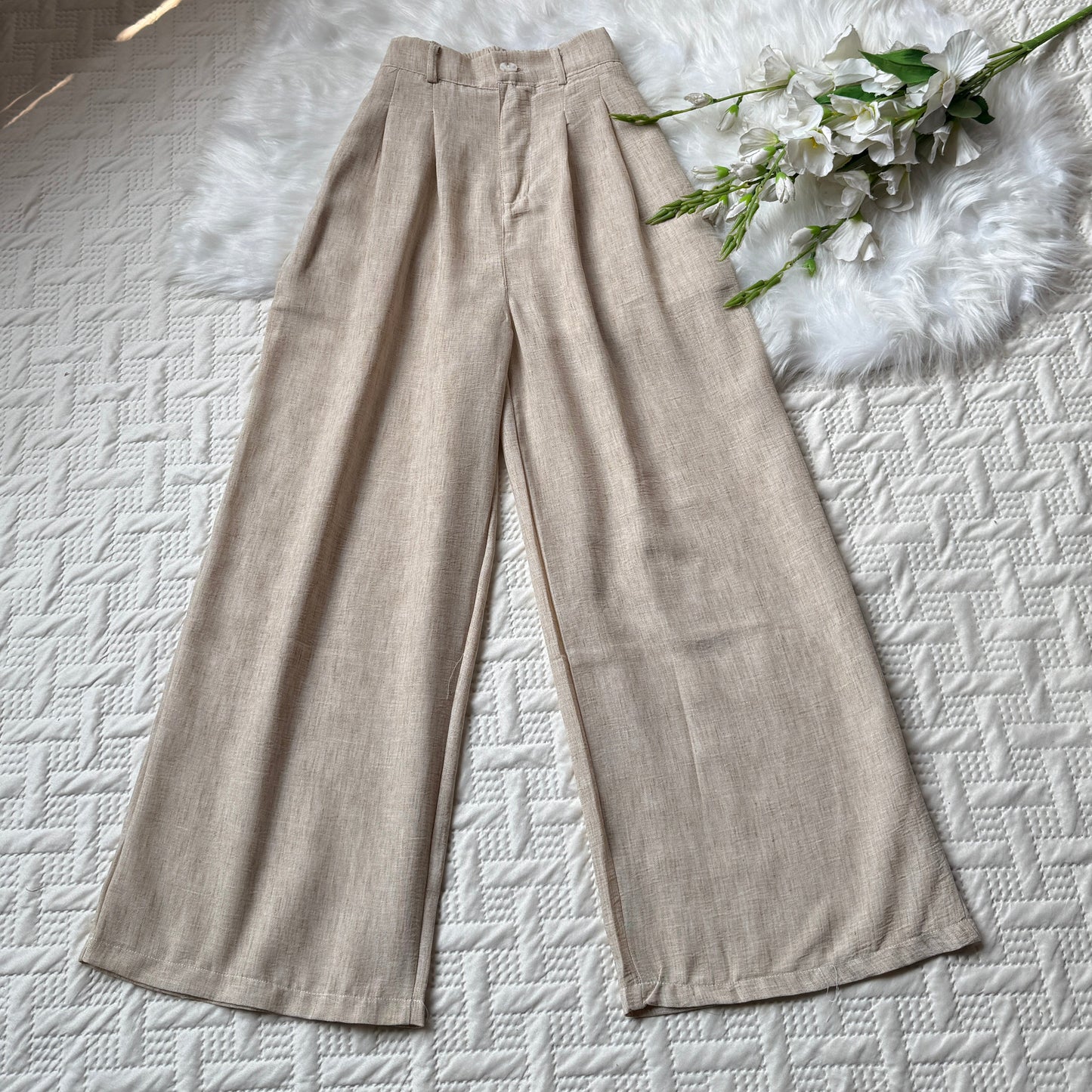 High Waist Linen Pants