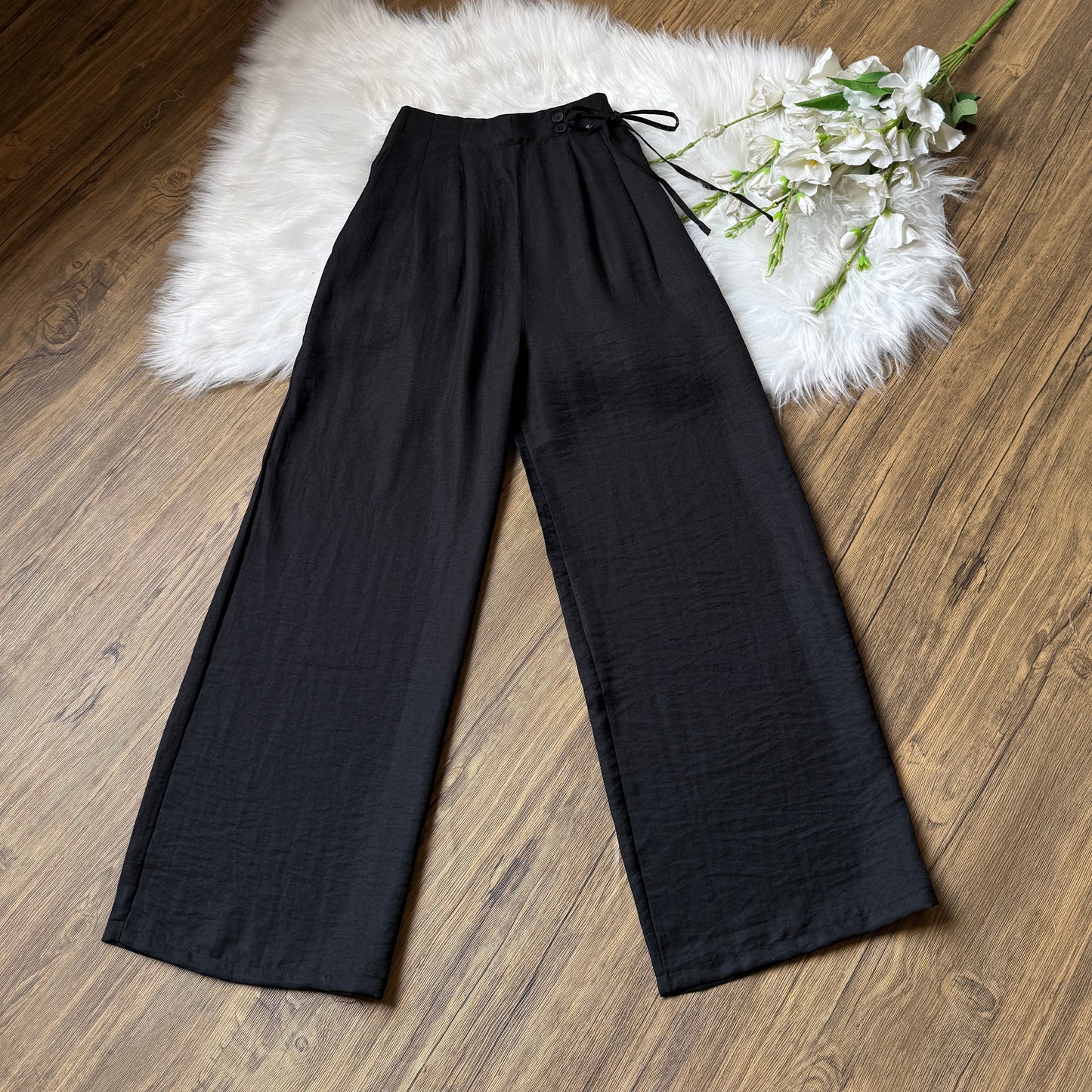High waist linen pants