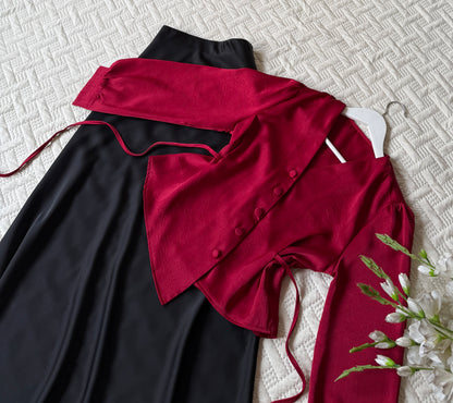 Gorgeous satin skirt-top