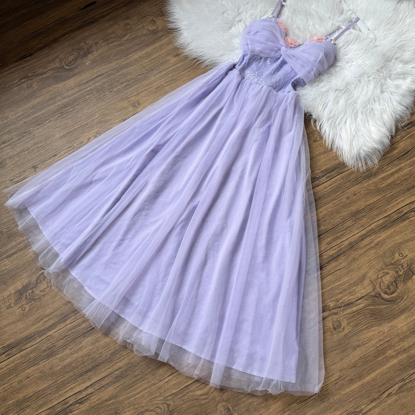 Ethereal Blossom Tulle Gown