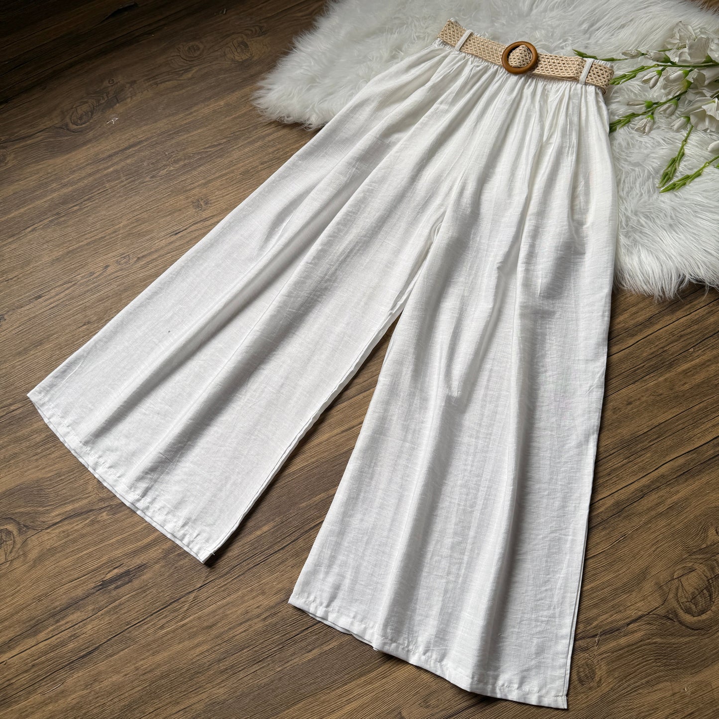 Gorgeous High waist belted Linen pants