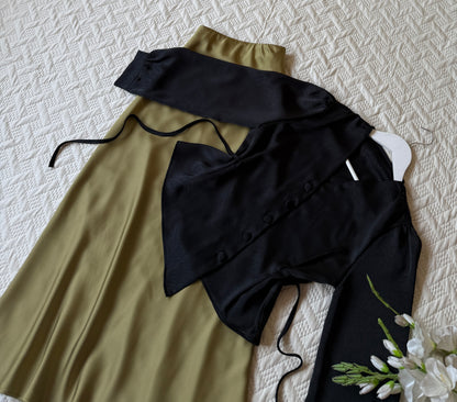Gorgeous satin skirt-top